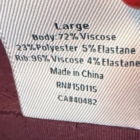 Varley Betsy DoubleSoft Sweatshirt, Size Large, Burgundy - Picture 7 of 9